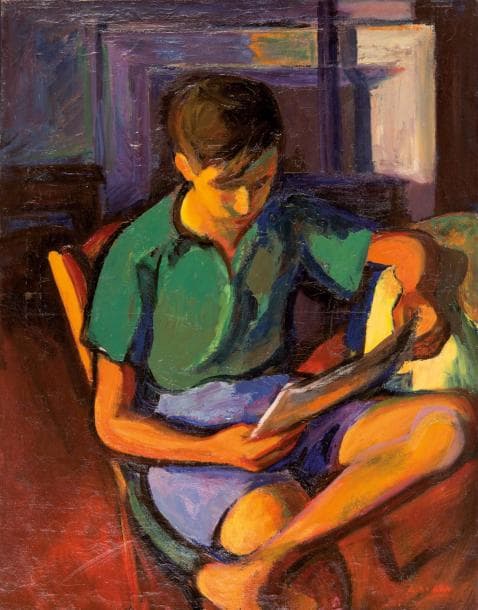 Antoine SERRA (1908-1995) Enfant lisant