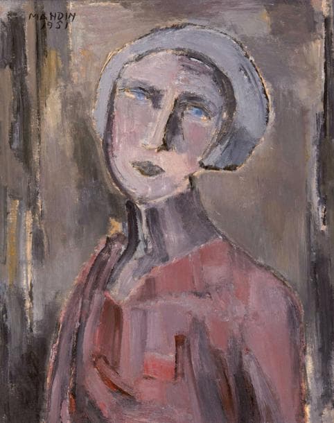 Richard MANDIN (1909-2002) Portrait de femme