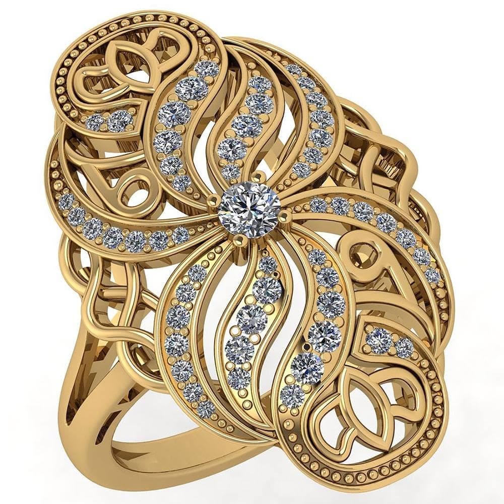 Certified 0.59 Ctw Diamond Wedding/Engagement Style 14k