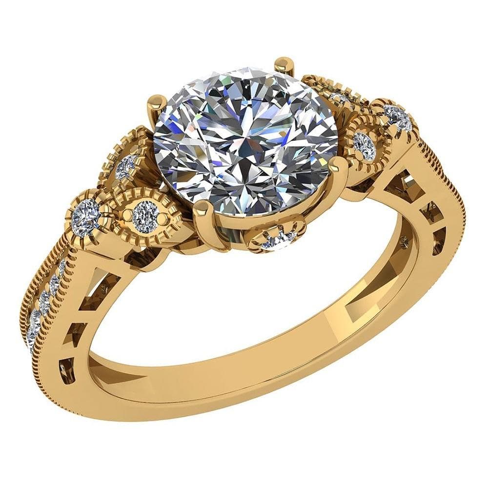 Certified 2.03 Ctw Diamond Engagement /Wedding 14K Yell