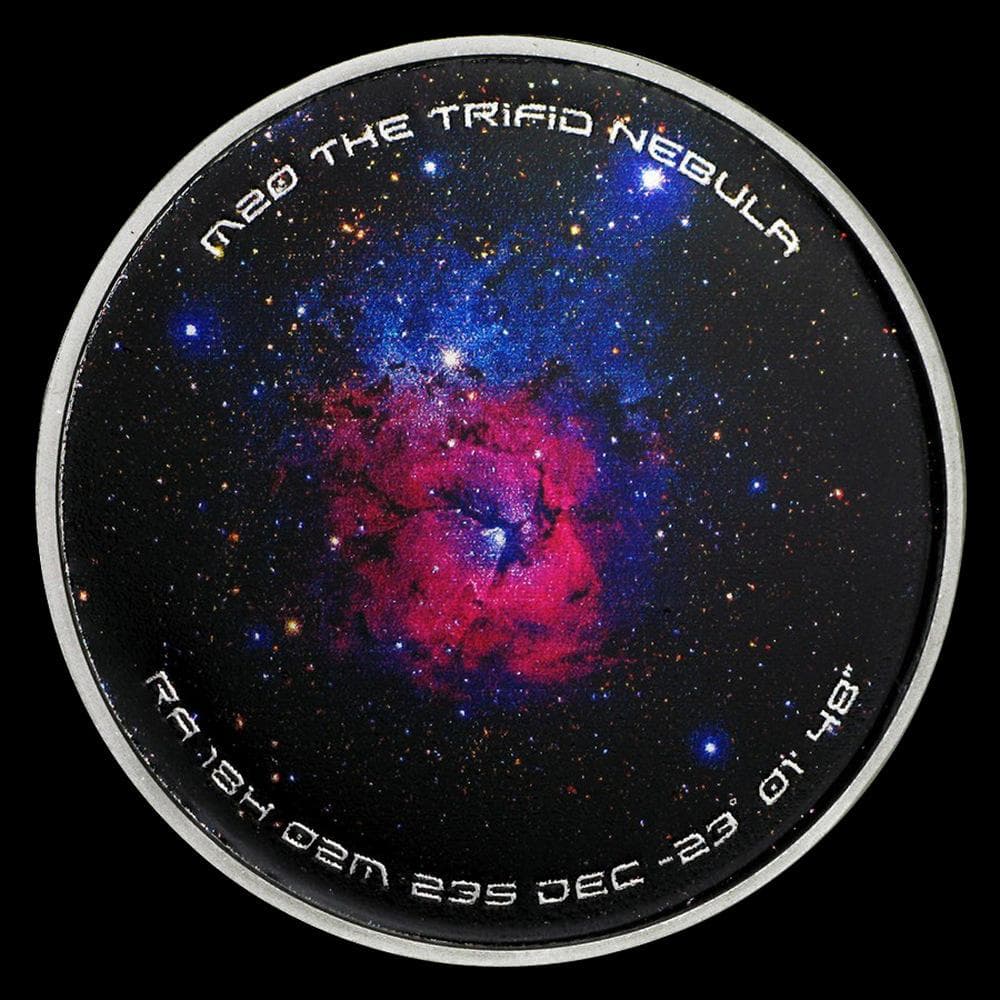 Collectible M20 Trifid Nebula 1 oz Silver Colorized Pro