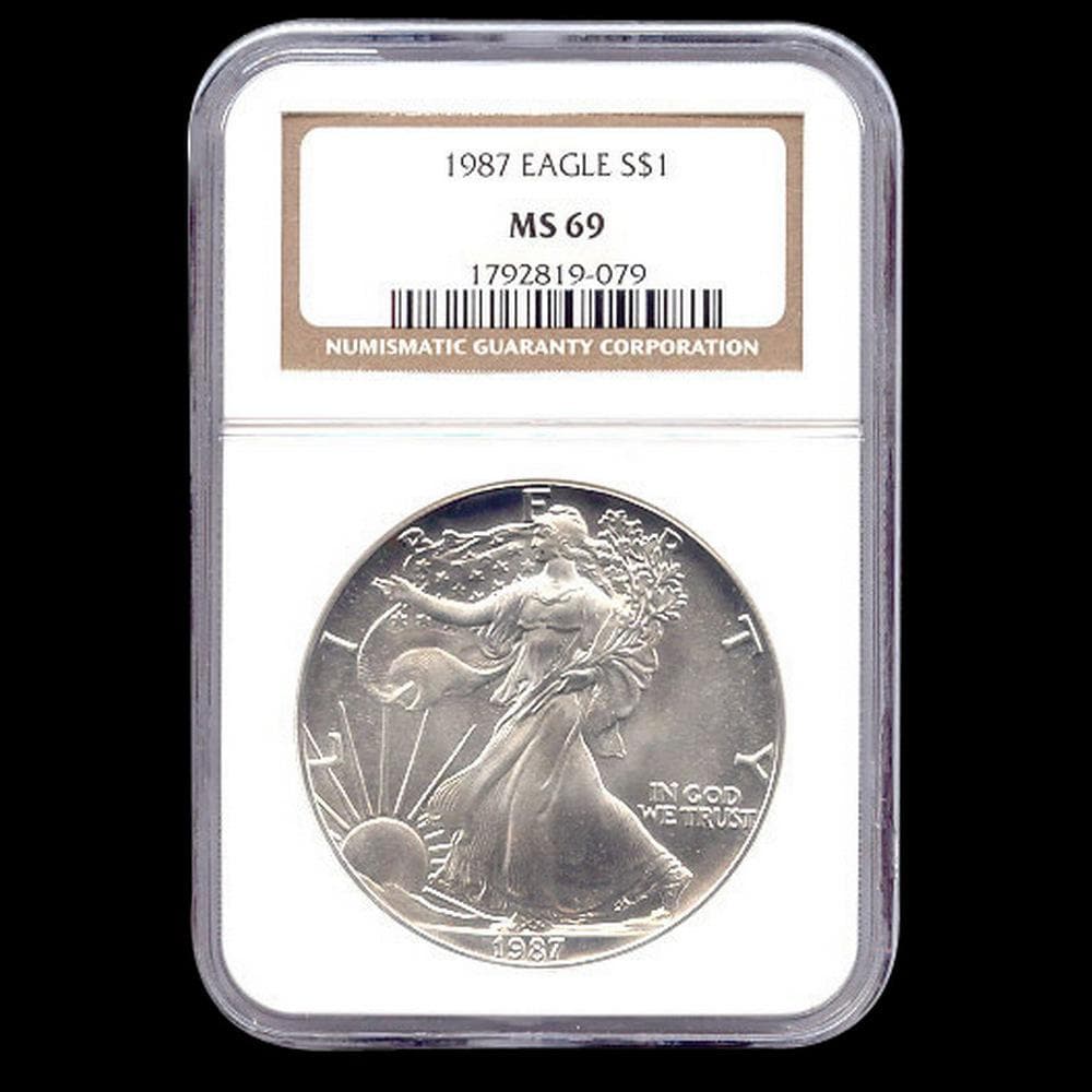 Certified Uncirculated Silver Eagle 1987 MS69