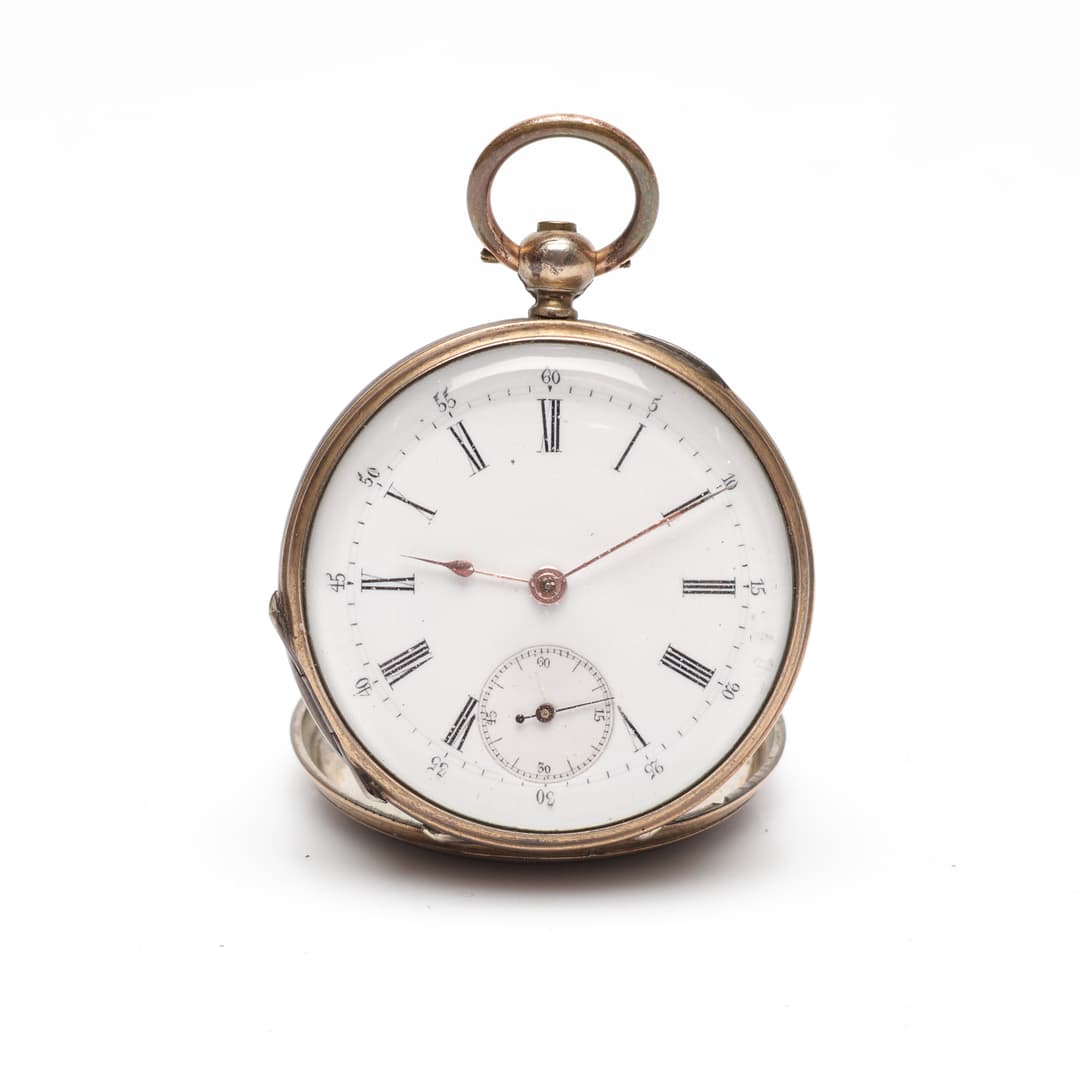 FICKUR, silver och emalj, 1800/1900-tal.