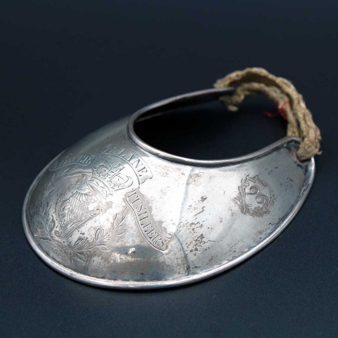 A George III white metal officer's gorget engraved for