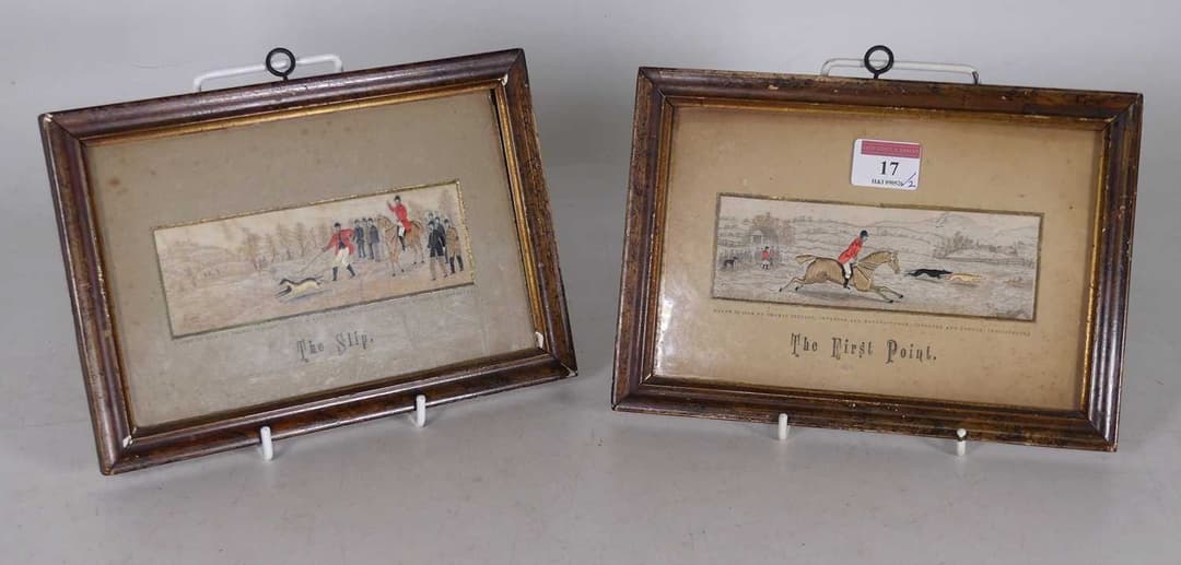 Lot 17 - A framed silkwork Stevengraph The First Point