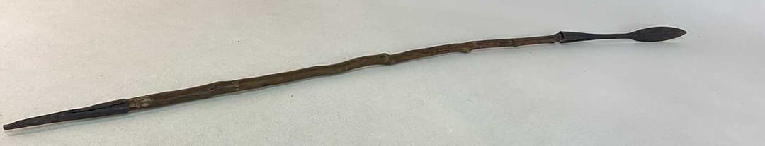 A Kisii (Adversii) close quarters spear with wooden shaft