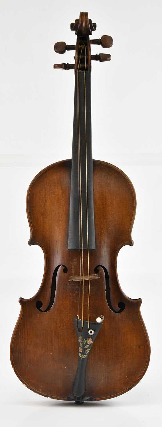 A full size German violin with one-piece back length 36cm