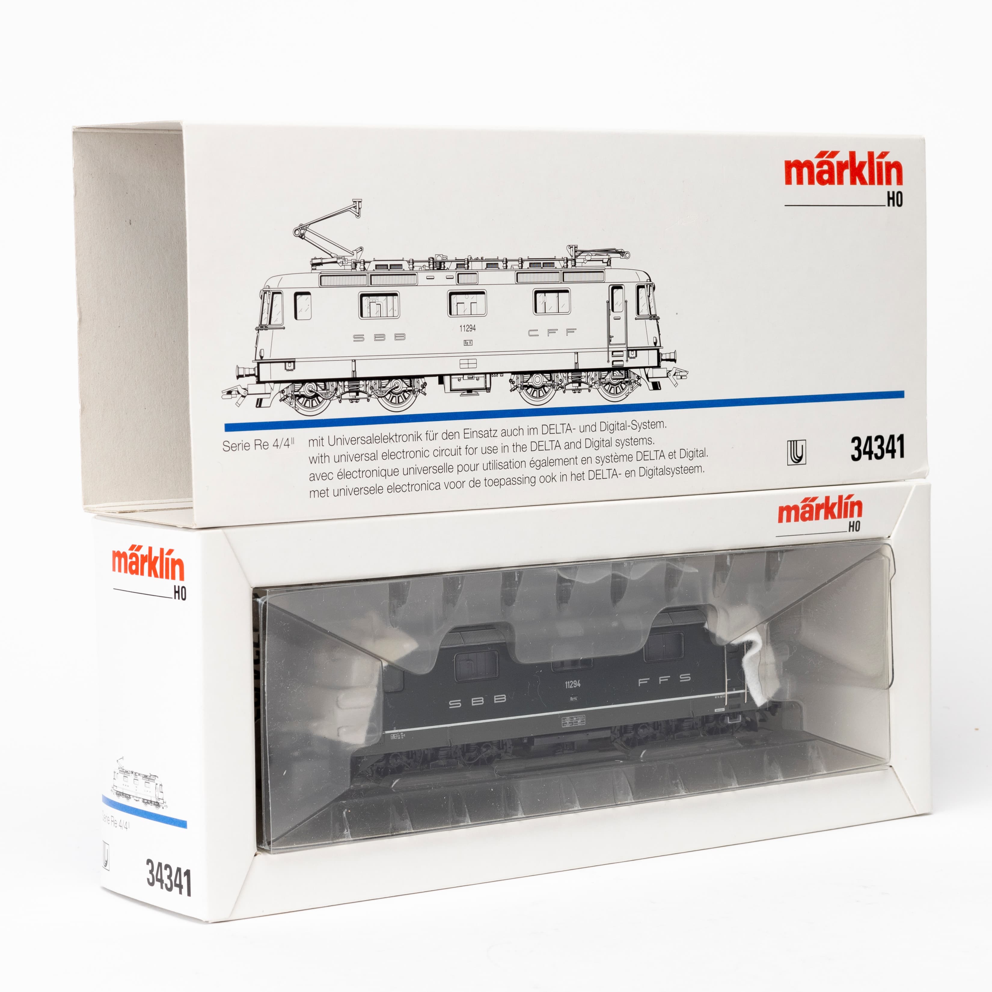 MÄRKLIN 34341 SBB:s elektrolok Re 4/4, grön, DELTA digital, originalförpackning