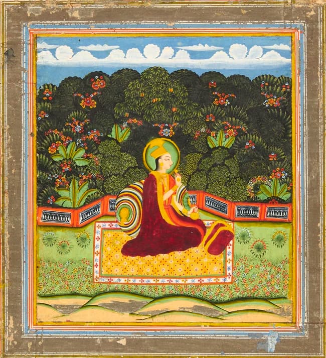 A seated lady