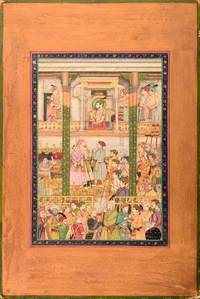 Shah Jahan engaged in a meeting with the mullahs