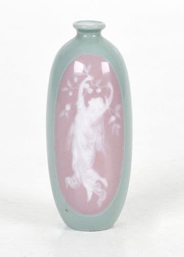 A Continental Pate sur Pate Porcelain Diminutive Vase, c. 1900