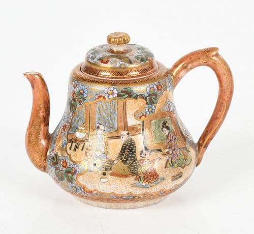 Shuzan for Yasuda, Diminutive Satsuma Teapot