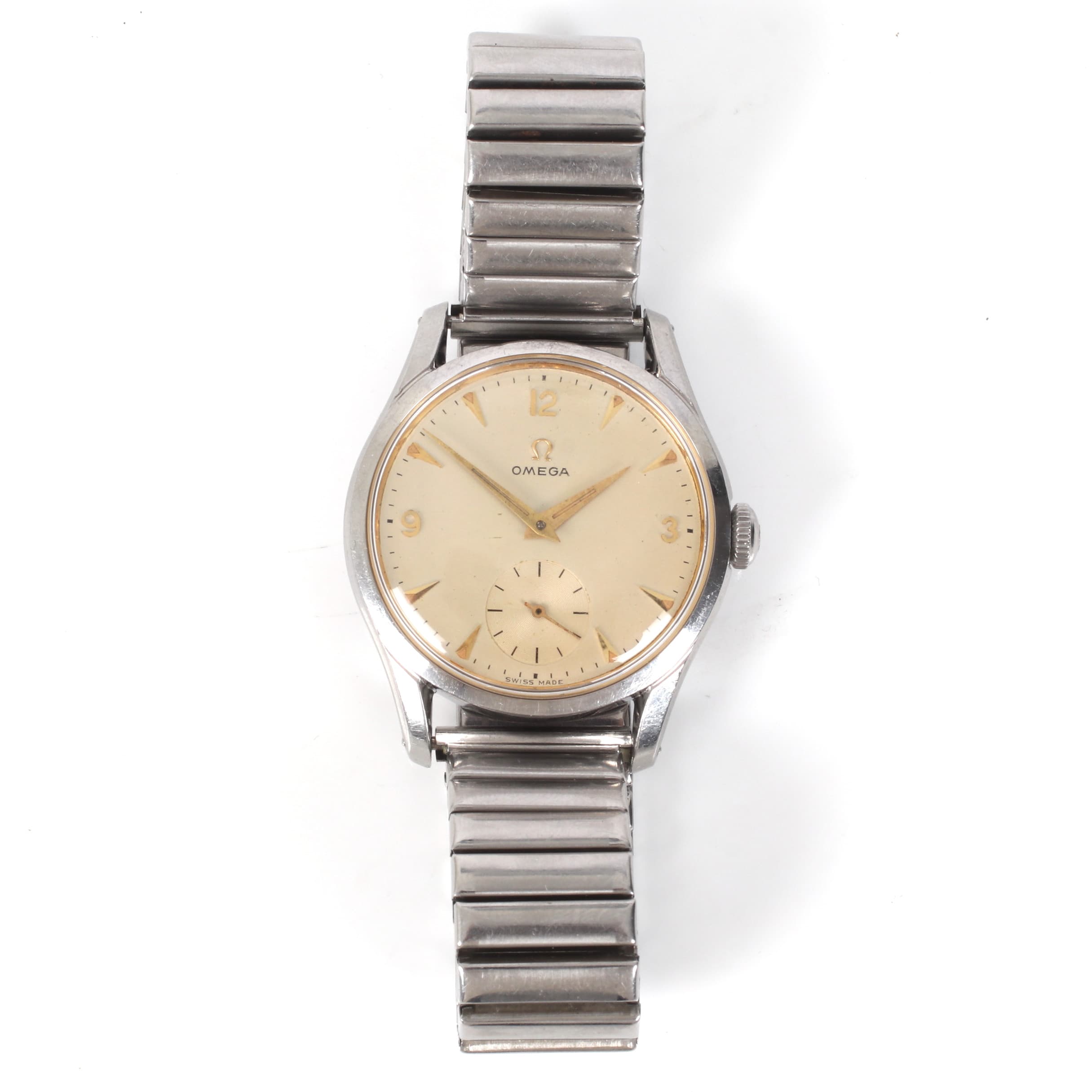 ARMBANDSUR, stål, manuell, Omega, cal. 266. 1952.