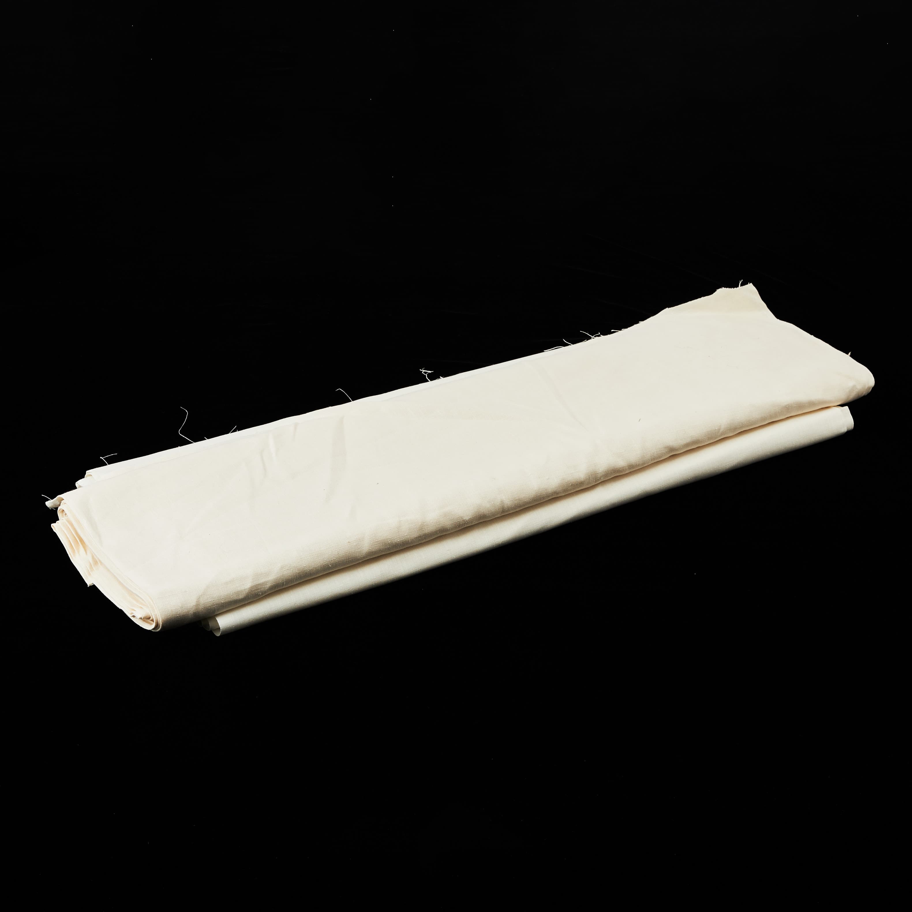 TEXTIL, linne, löpmeter, vitblekt.
