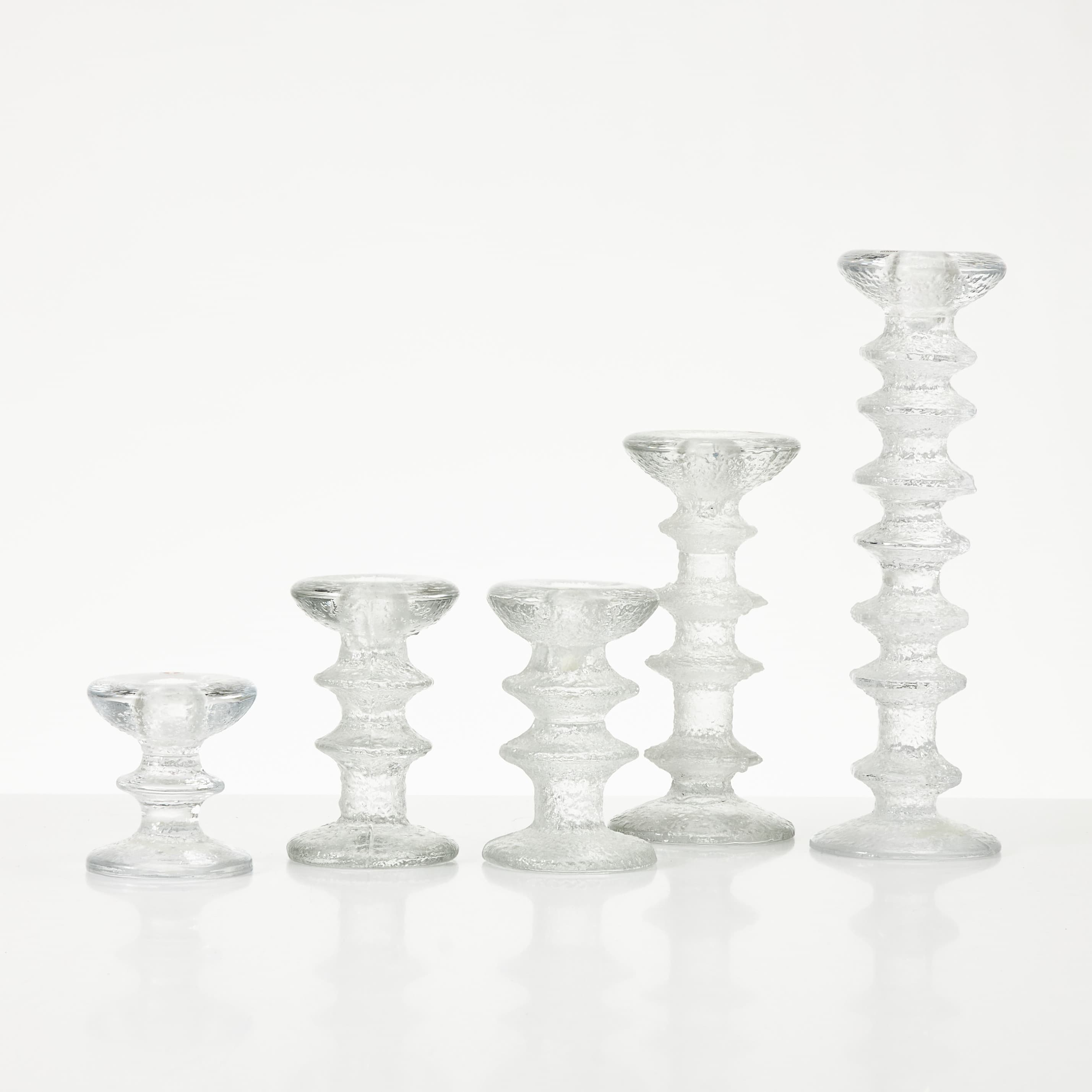 TIMO SARPANEVA. "Festivo", ljusstakar, 5 st, Iittala, formgivningsår 1966.