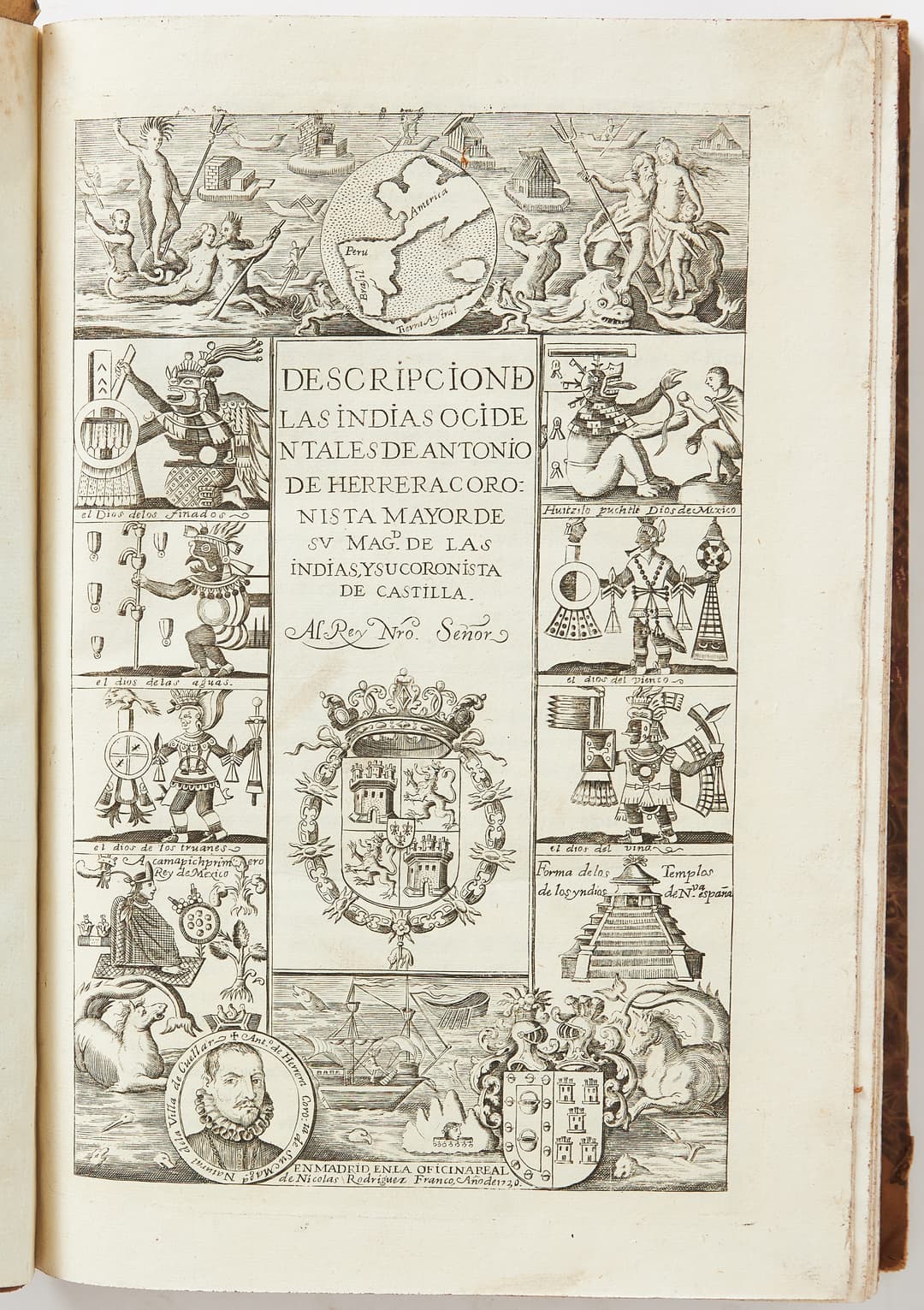 HERRERA'S DESCRIPCION DE LAS INDIAS OCIDENTALES, Madrid 1730.