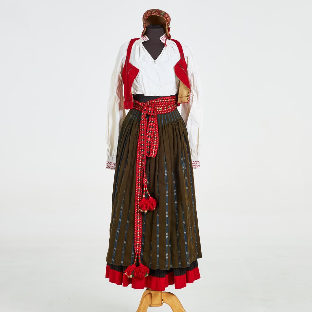 FOLKDRÄKT, 1800-tal, Hälsingland.