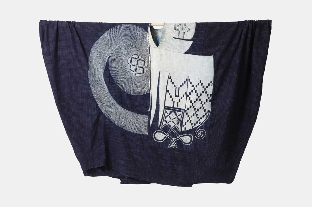 A Nupe Bida or Hausa men's agbada robe second quarter of the 20th