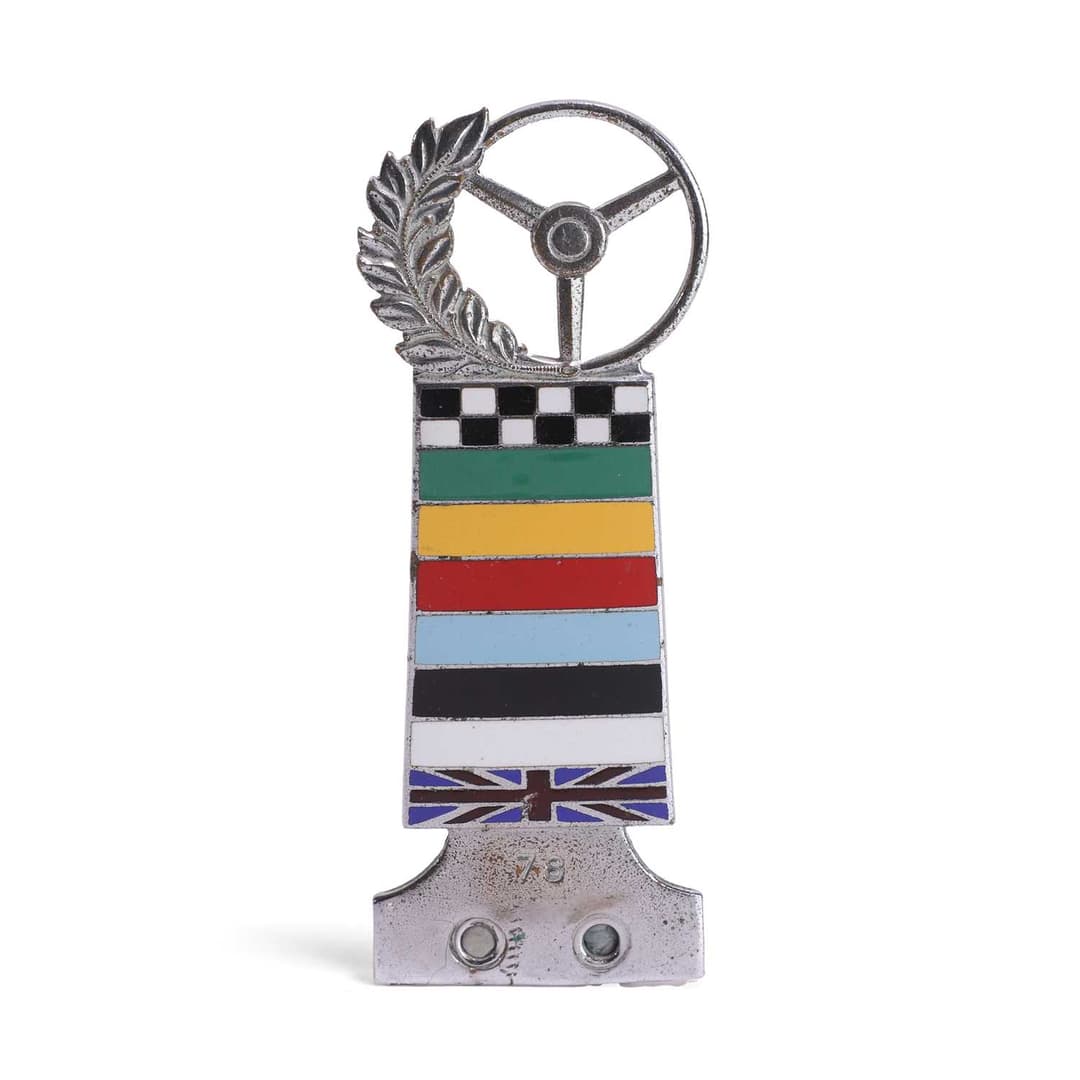 A Steering Wheel Club London emblem circa 1960s