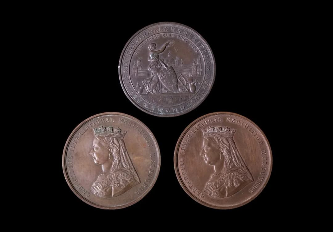 (3) 1879 MEDALS SYDNEY NSW INTERNATIONAL EXPOSITION AUSTRALIA