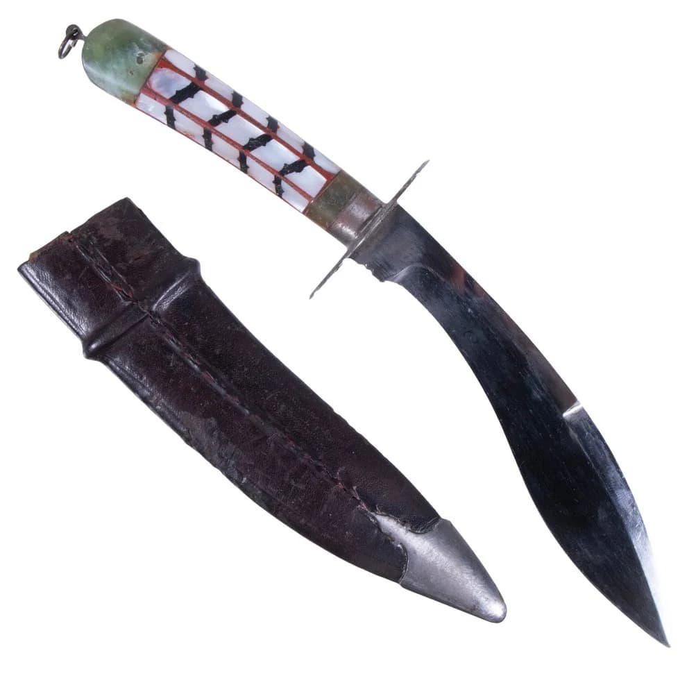 INDO-PERSIAN PESH KABZ DAGGER WITH INLAID HANDLE