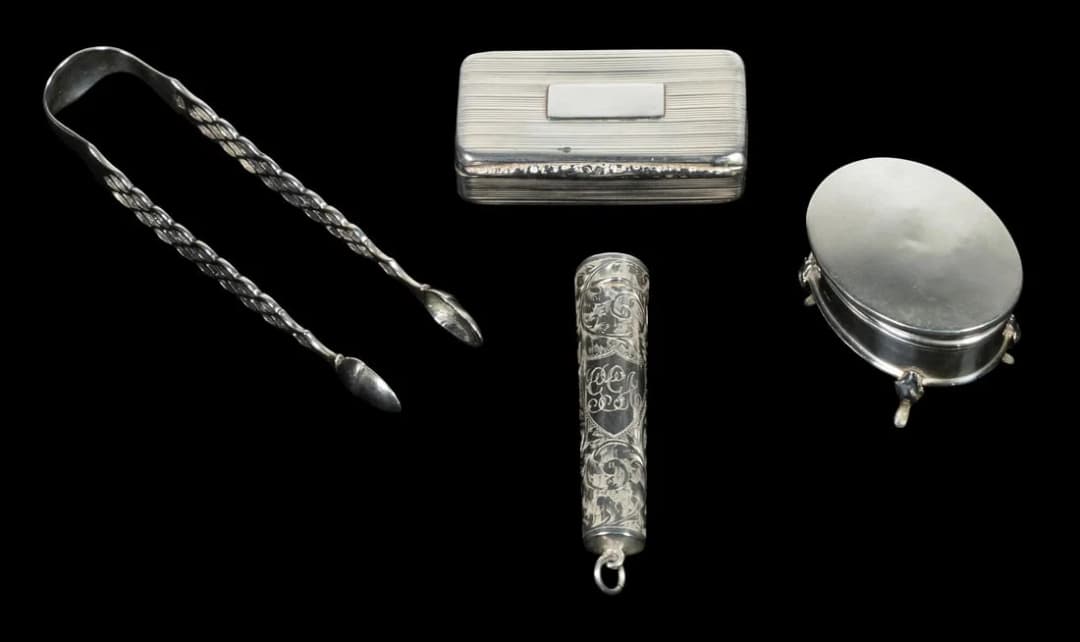(4) ENGLISH STERLING SILVER ACCESSORIES
