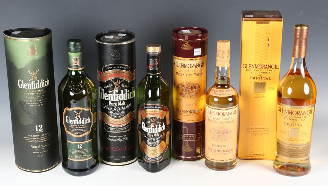 Glenfiddich Single Malt Scotch Whisky, 12 Years Old, litre, with tube