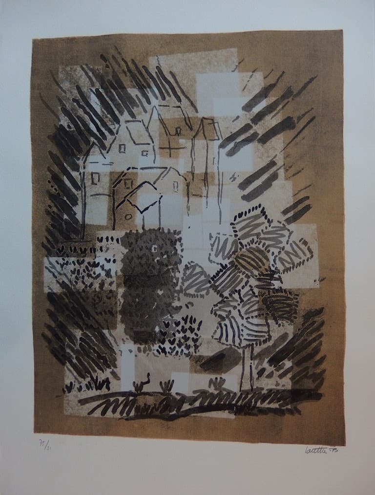 LOUTTRE B - Le petit pays, Lithographie originale signée