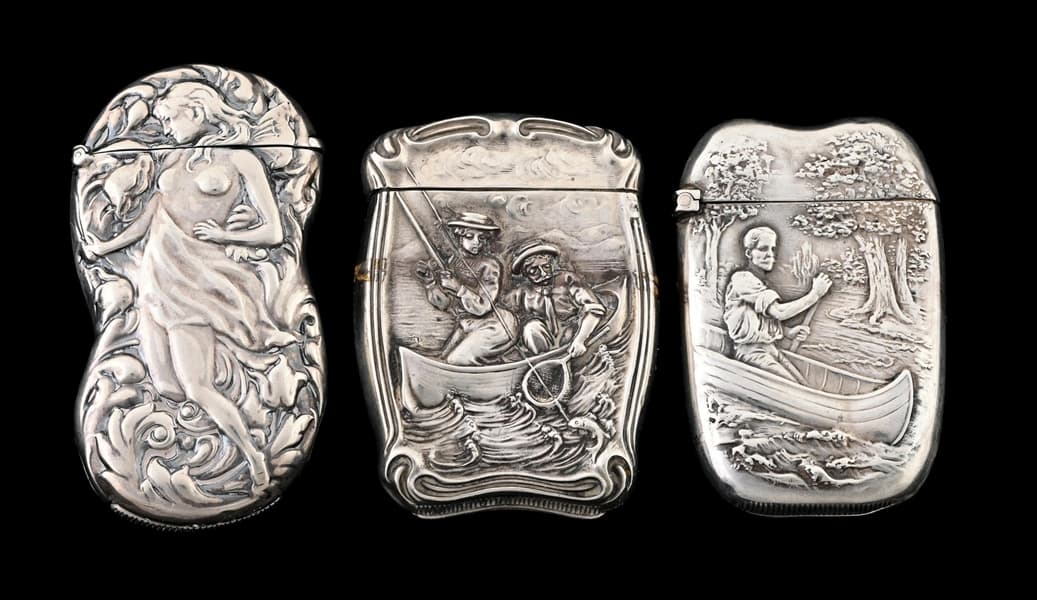 COLLECTION OF 3: STERLING SILVER MATCH SAFES