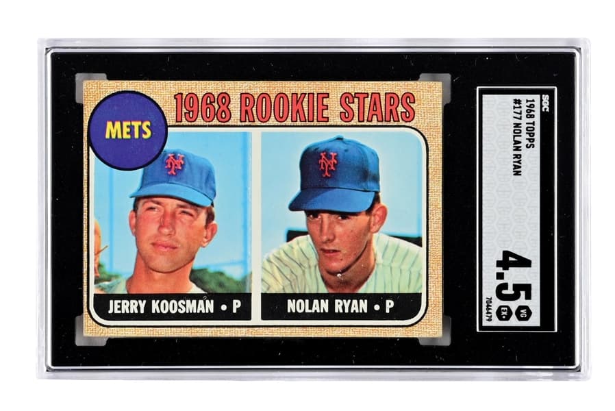 1968 TOPPS #177 NOLAN RYAN ROOKIE SGC 4.5