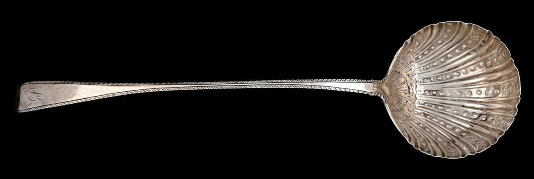 ANTIQUE EUROPEAN STERLING SILVER LADLE SPOON