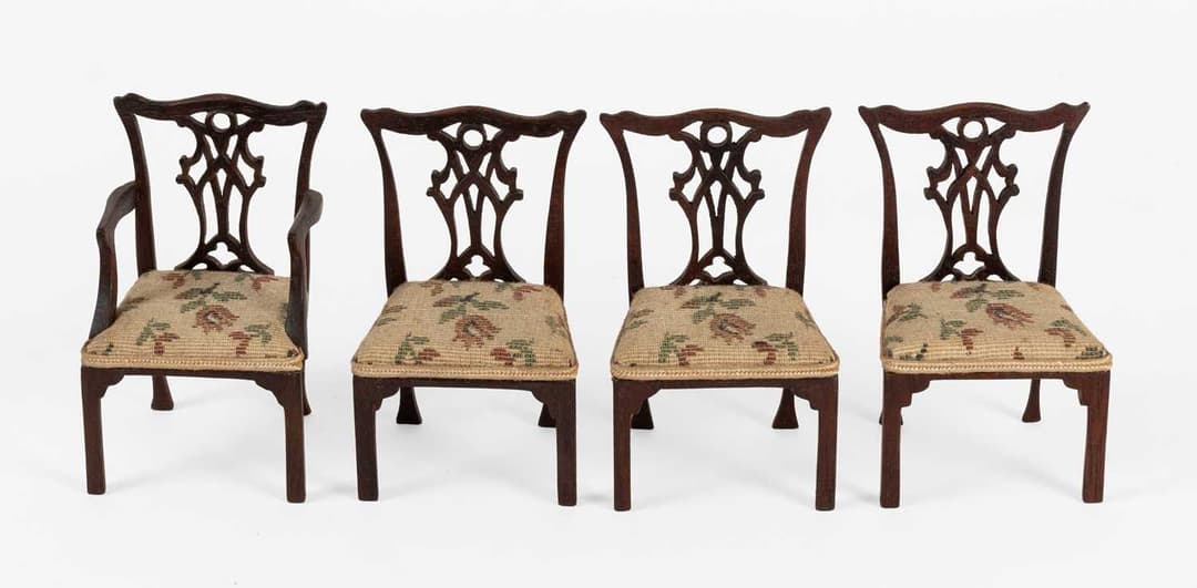 Stuart King Dolls House Georgian Style Dining Chairs