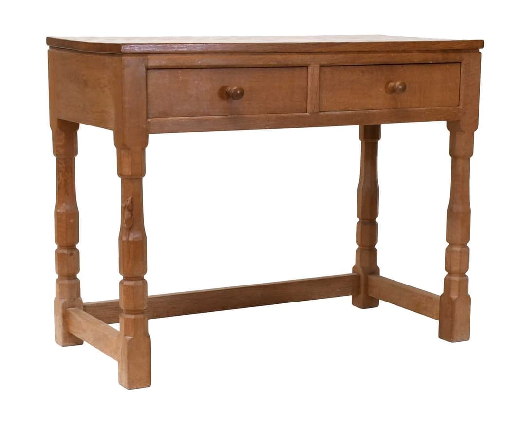 Workshop of Robert Mouseman Thompson (Kilburn): An English Oak Hall Table