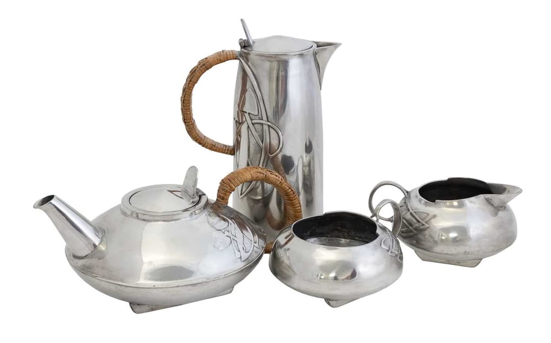 Archibald Knox (1864-1933): for Liberty & Co.: A Tudric Pewter Four