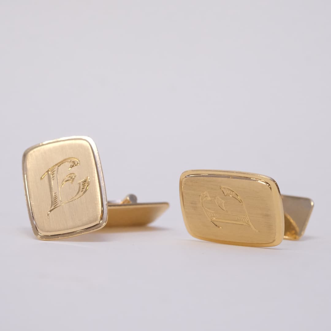 MANSCHETTKNAPPAR, ETT PAR, 18K GULD.