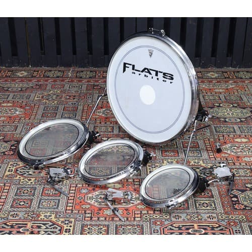 Arbiter Flats four piece drum kit, 1990s; tom 10"; tom 12"; ...