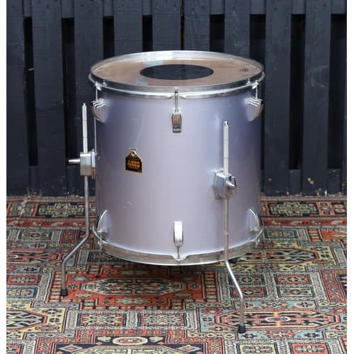 1970s Juggs floor tom, matt silver finish, made in Korea, wi...