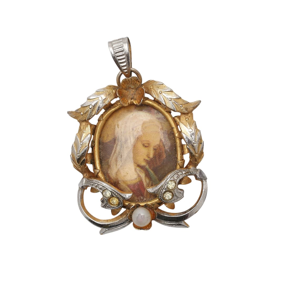 Catalan Art Déco devotional medal, circa 1940.