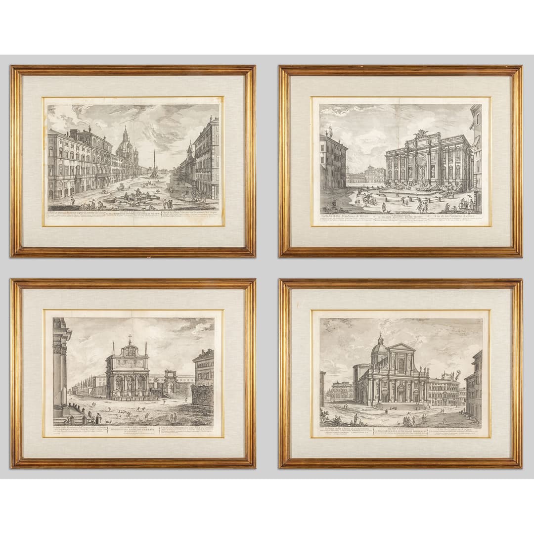 'Vedute di Roma' quattro stampe cm. 60x42