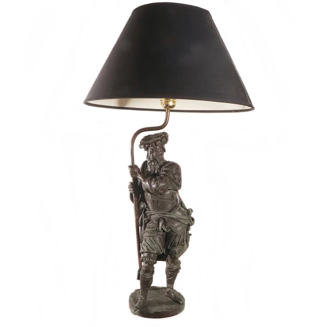 Bordslampa brons Renässansman