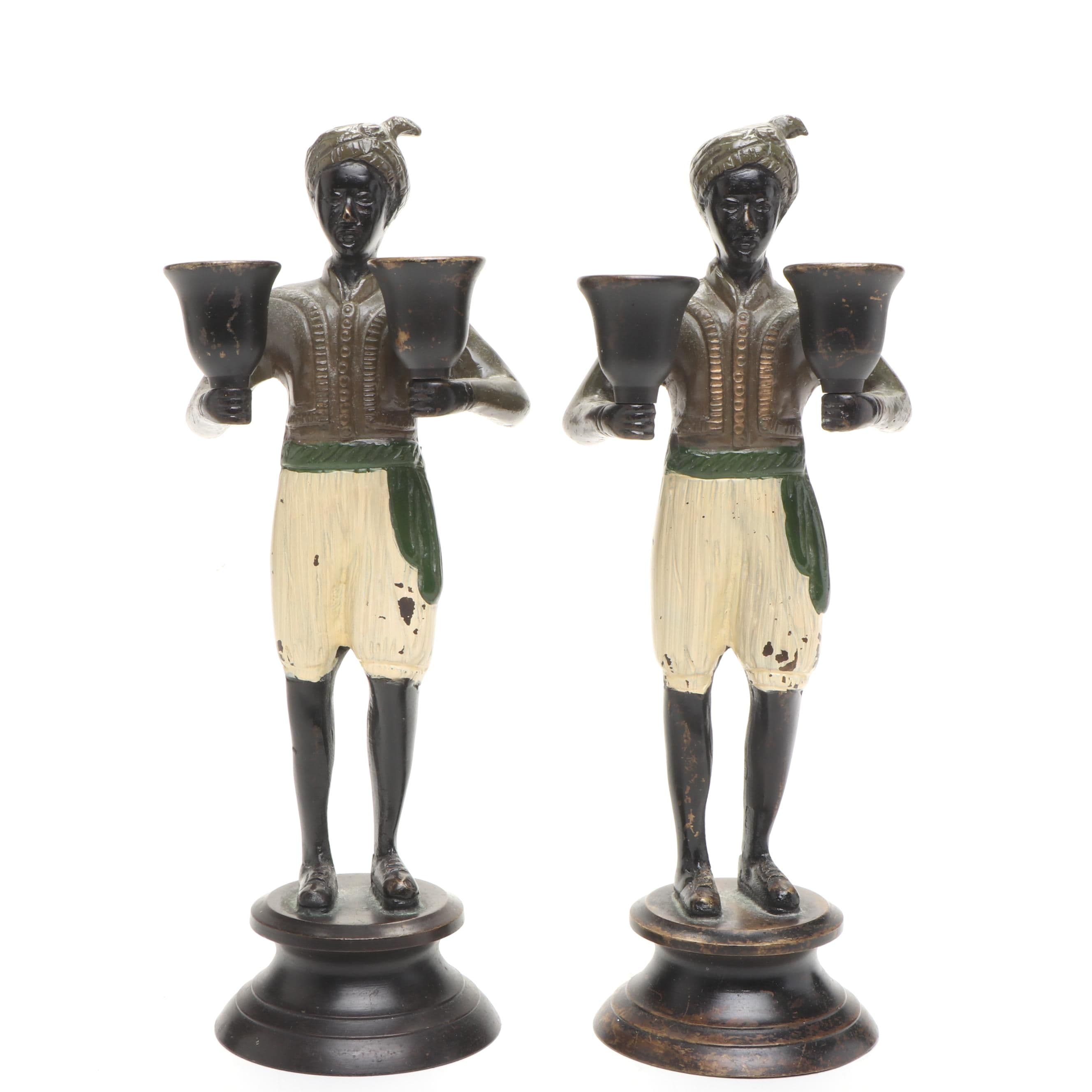 Blackamoor Brass Candelabrum