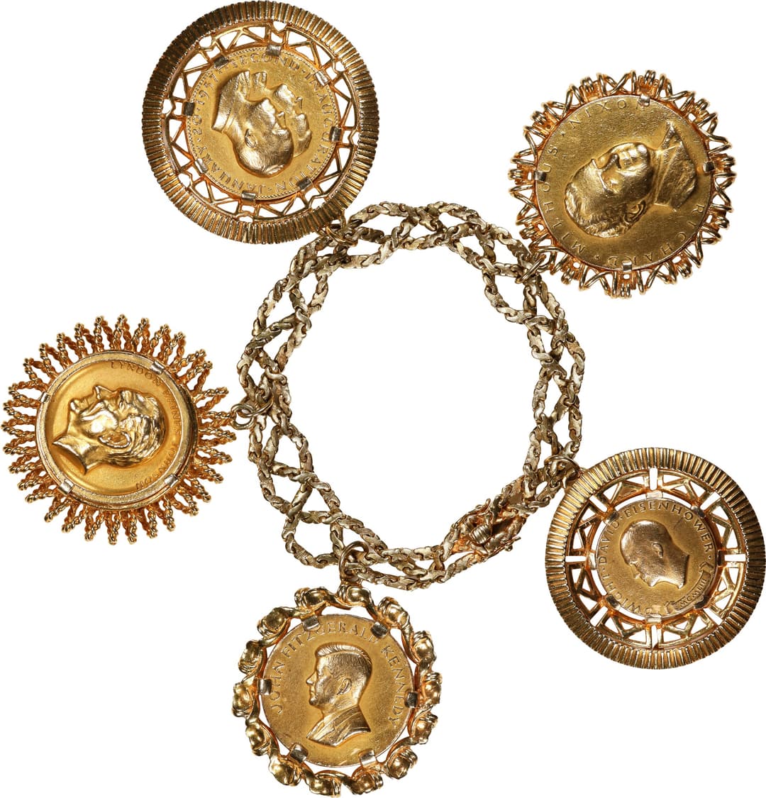 Bracelet Containing (5) Official Presidential Inaugural Medal Charms