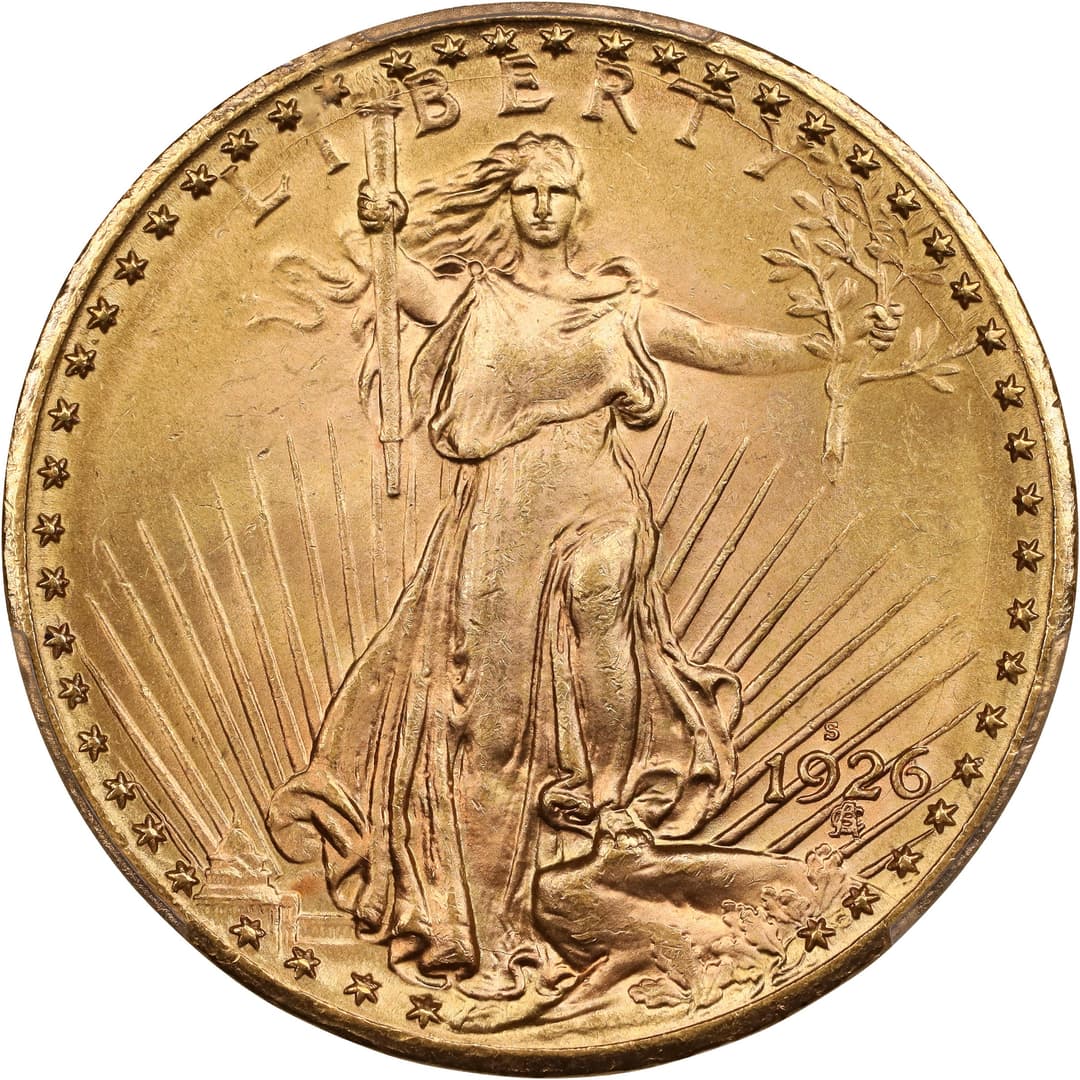 1926-S Saint-Gaudens Double Eagle. MS-64+ (PCGS). CAC. CMQ.
