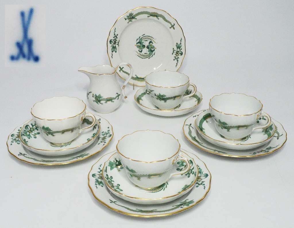 MEISSEN Indisch Dekor "Reicher grüner Drache".