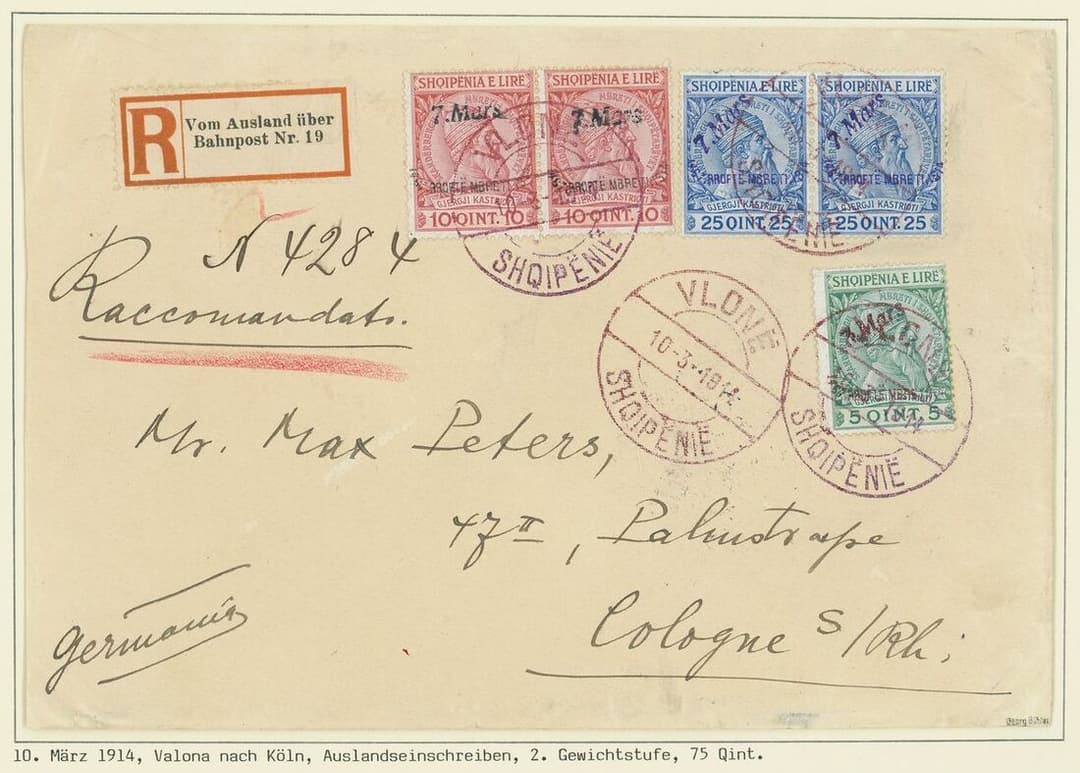 First Independent Albania (1912-1914) Later Issues 1914 (March 10).