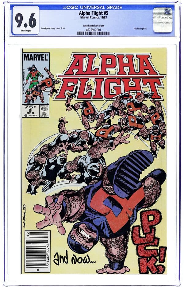 Alpha Flight (1983 1st Series) Canadian Price Variant 5 CGC 9.6