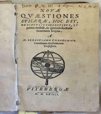 NOVAE QUAESTIONES SPHAERAE HOC EST DE CIRCULIS COELESTIBUS ET PRIMO