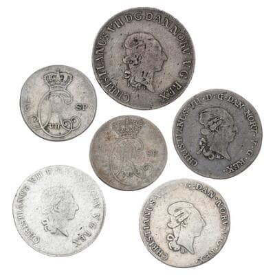 Christian VII, collection of coins, in total 23 pcs – Bruun Rasmussen