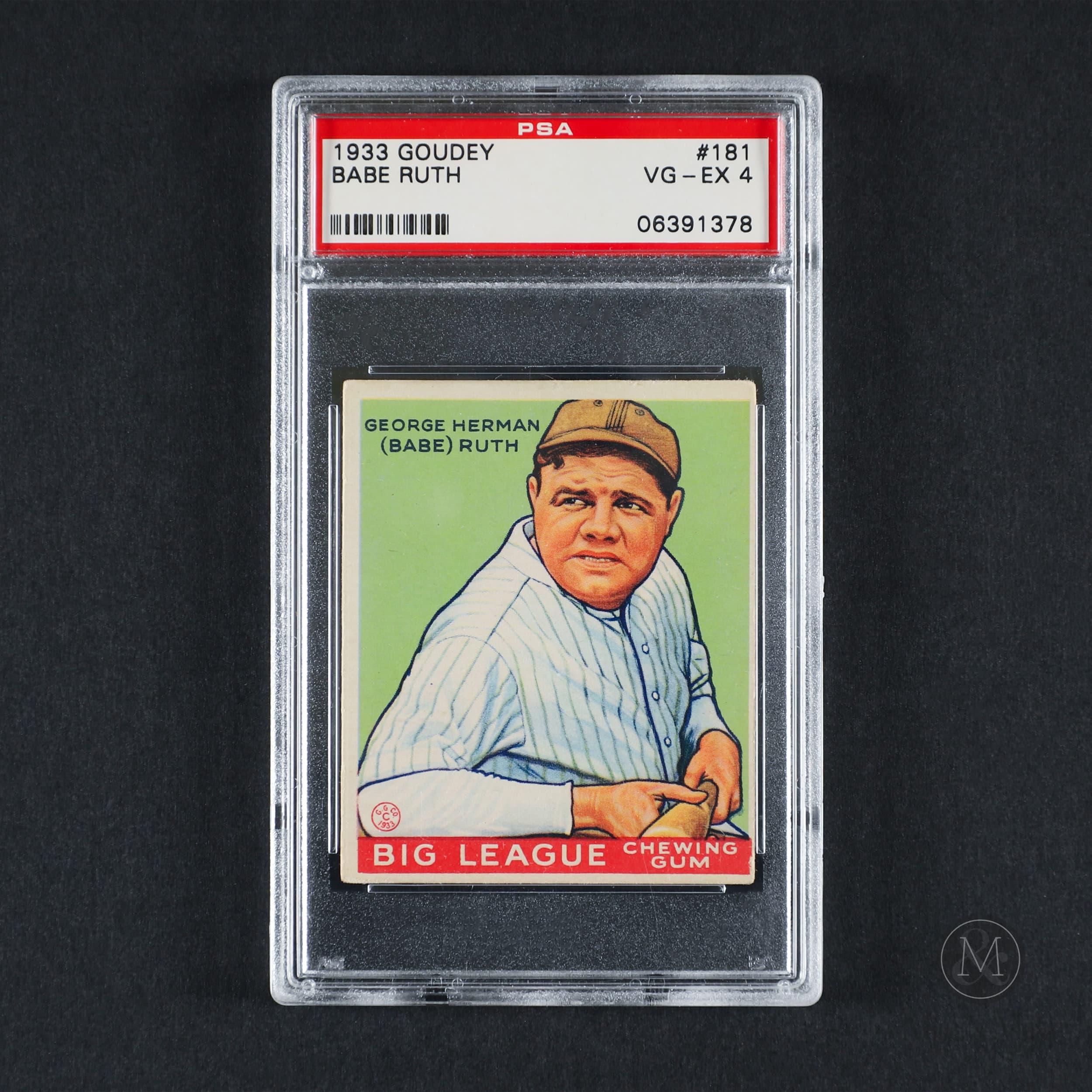 *PREVIEW LOT* 1933 Goudey #181 Babe Ruth PSA 4