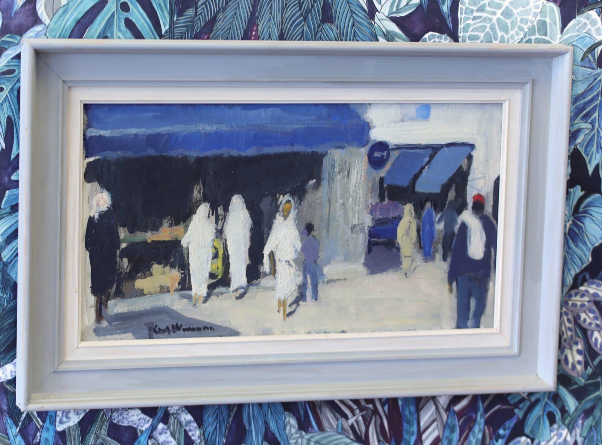 Oljemålning på pannå. 66×43 cm